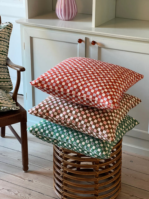 Faye cushion - Rust & Lilac