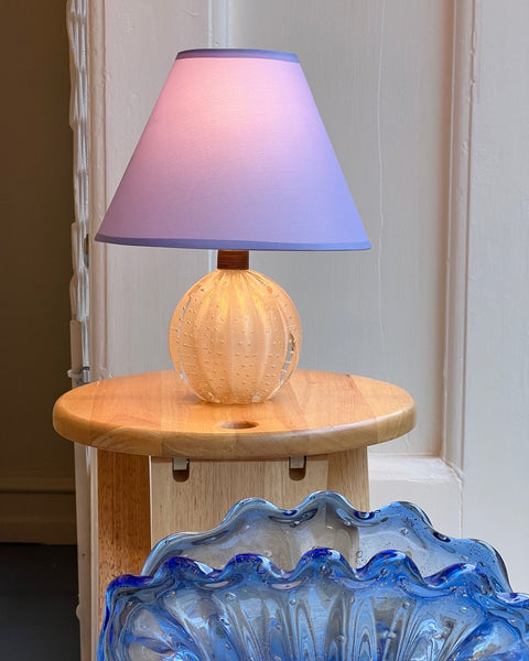 Vintage golden / white Murano table lamp (with shade)