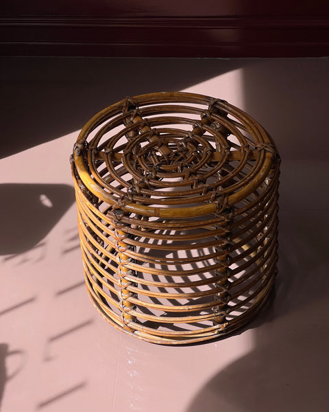 Vintage rattan stool