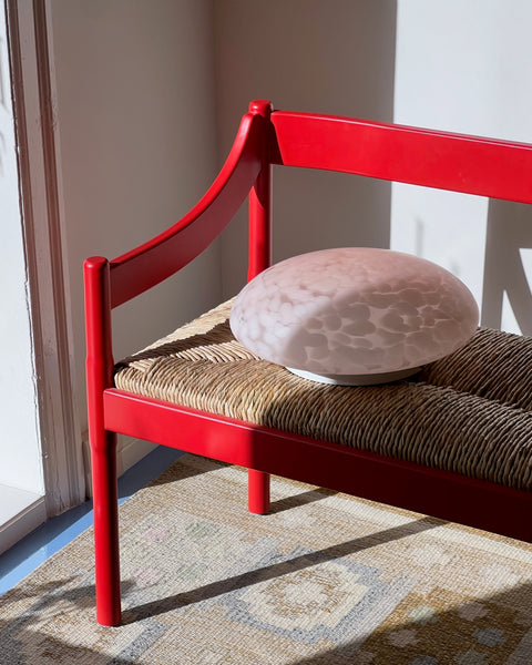 Vintage Murano pink / blured ceiling/wall lamp (D40)