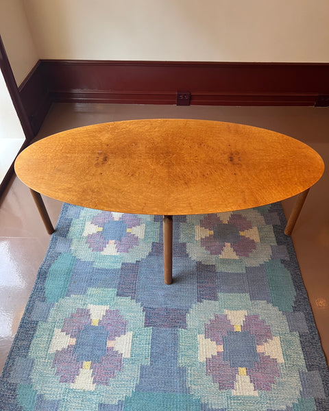 Vintage oak coffee table by Ole Wanscher