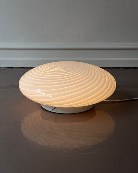 Vintage Murano white swirl ceiling/wall lamp (D40)