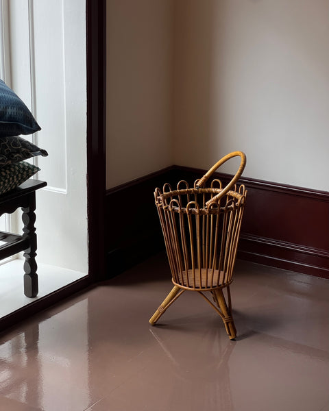 Vintage rattan basket