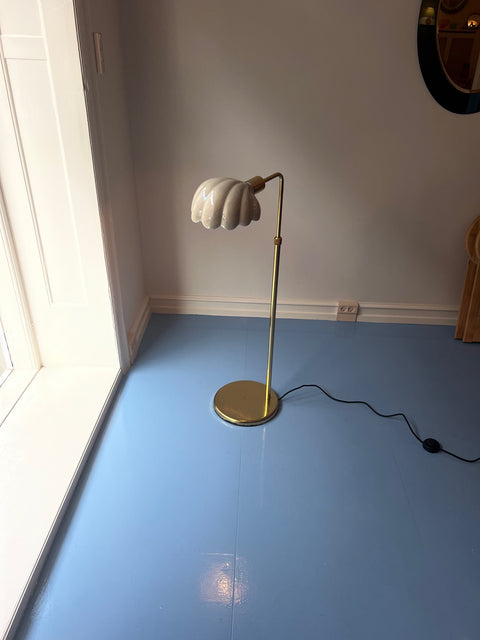 Vintage clam/shell adjustable floor lamp
