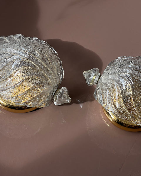 Vintage Murano leaf wall lamp