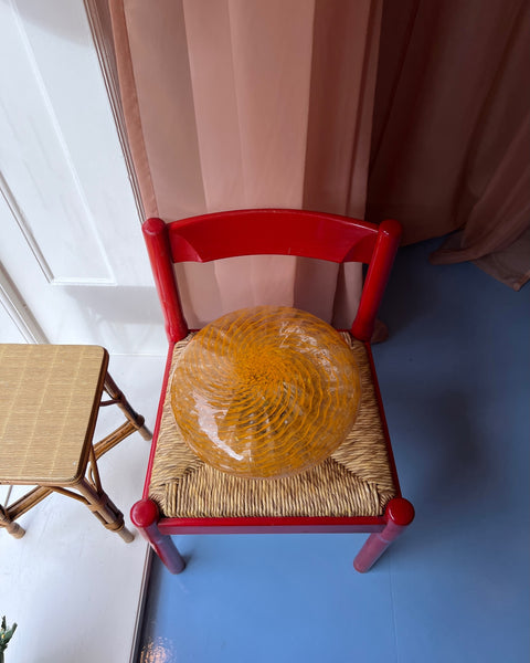 Vintage Murano orange/clear ceiling/wall lamp (D35)