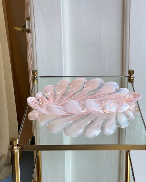Vintage opal pink shell bowl