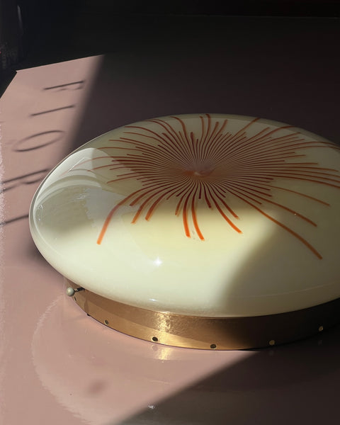 Vintage Ludovico Diaz de Santillana Murano Anemone ceiling/wall lamp (D43)