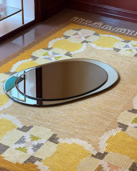 Vintage Italian mirror with faceted mirror frame