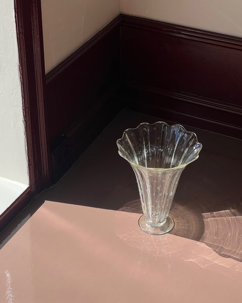 Vintage clear Murano vase