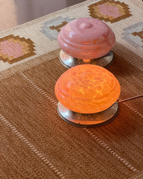 Vintage Murano pink dotted ceiling/wall lamp (D25) (2 available)