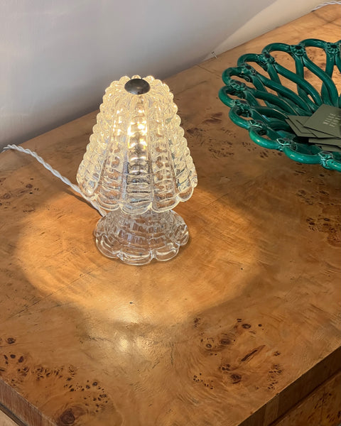 Vintage clear Murano table lamp
