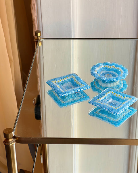 Vintage blue Millefiori Murano bowl (Only 1 available)