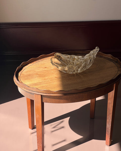 Vintage golden / clear Murano shell bowl