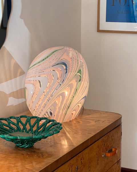 Large vintage multi-coloured Murano table lamp
