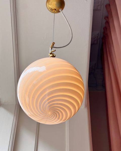 Ceiling lamp - Light yellow/cream swirl (D20)