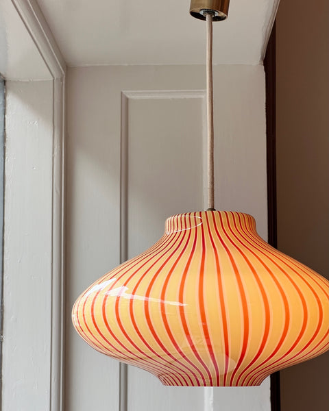 Vintage Massimo Vignelli red/yellow/white ceiling lamp