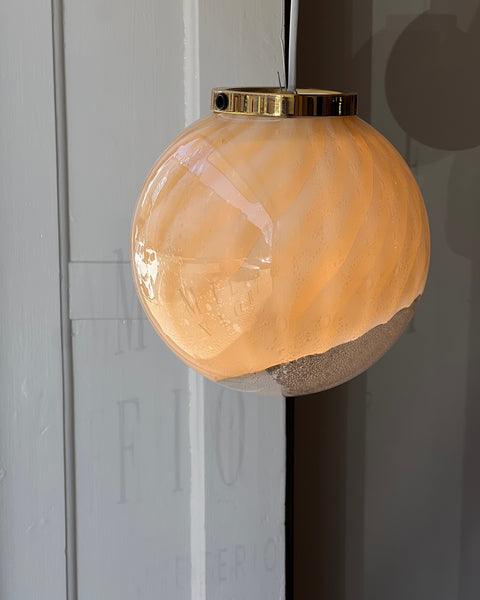 Vintage golden clear Murano ceiling lamp (D22)