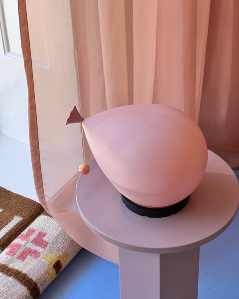 Vintage pink balloon wall lamp by Yves Christin for Bilumen (Small)