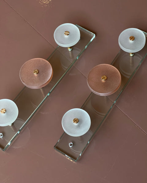 Vintage glass coat rack