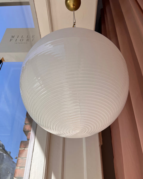 Vintage Murano white ceiling lamp (D40)