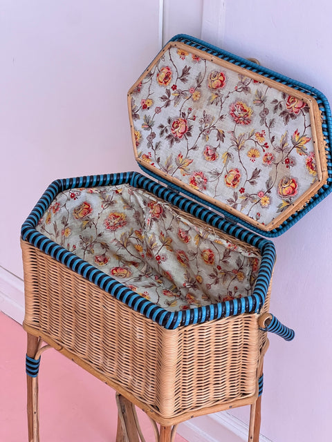 Vintage rattan table