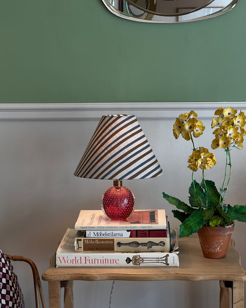 Vintage pink bubble Murano table lamp (incl lampshade)