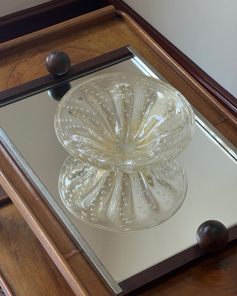 Vintage clear/golden Murano bowl