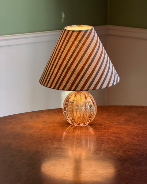 Vintage yellow/golden Murano table lamp (incl. lampshade)
