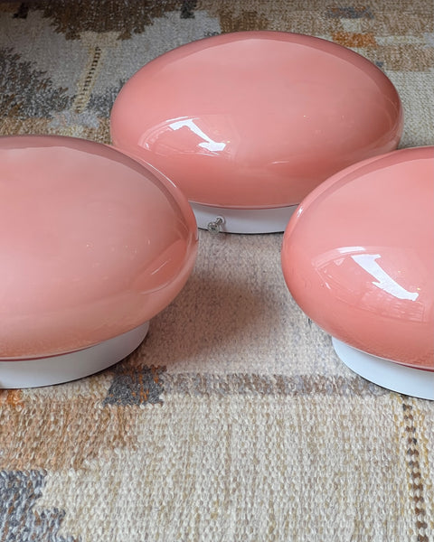 Vintage Murano peach ceiling/wall lamp (D24) (6 available)