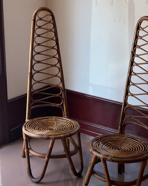 Vintage rattan/bamboo chair, Italy, 1960s
