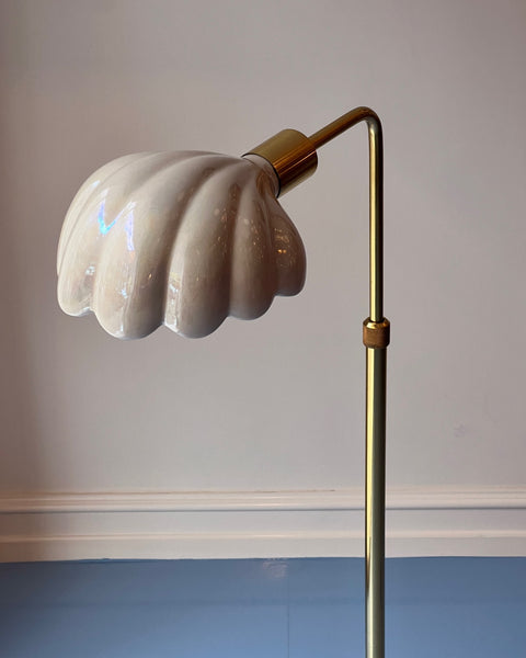 Vintage clam/shell adjustable floor lamp