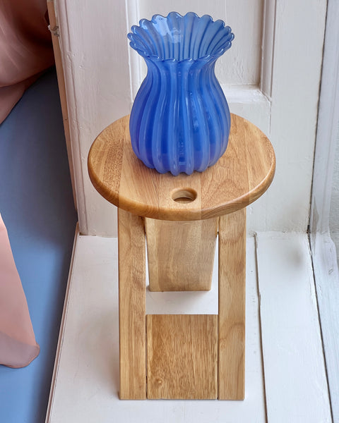 Vintage opal blue Murano vase