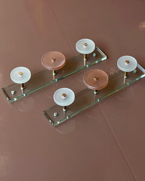 Vintage glass coat rack