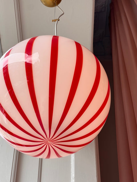 Ceiling lamp - Red vertical stripes (D40)