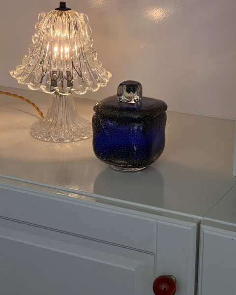 Vintage blue/gold Murano bonbonniere
