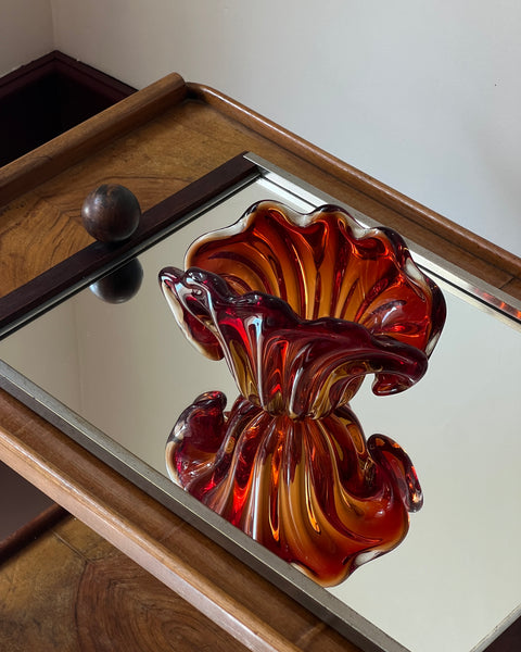 Vintage red/orange Murano shell