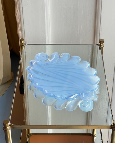Vintage opal blue shell bowl