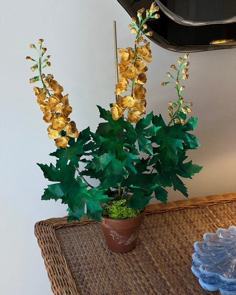 Paper flower ”Yellow delphinium”