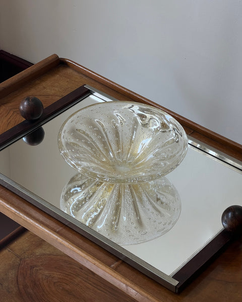 Vintage clear/golden Murano bowl
