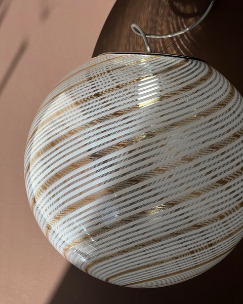 Vintage golden clear Murano ceiling lamp (D40)