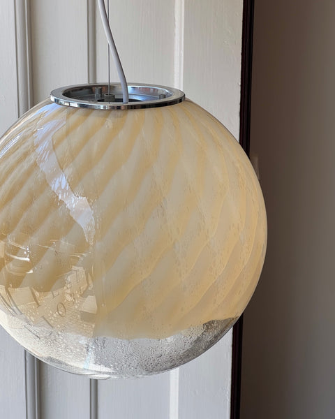Vintage golden clear Anemone Murano ceiling lamp (D35)