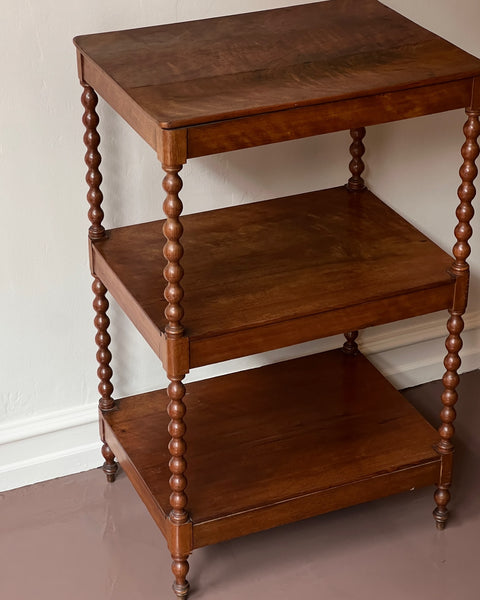 Vintage wooden bobbin etagere/shelves