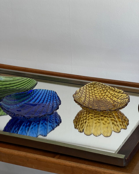 Vintage Murano shell bowls