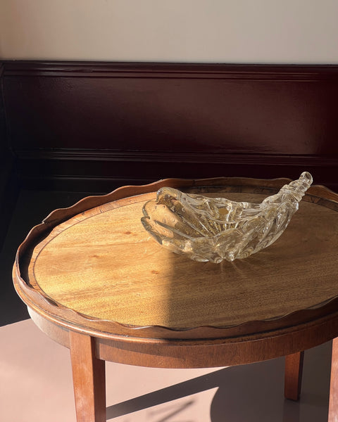 Vintage golden / clear Murano shell bowl
