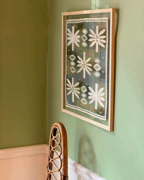 Vintage handwoven wall tapestry by Barbro Nilsson (BN)