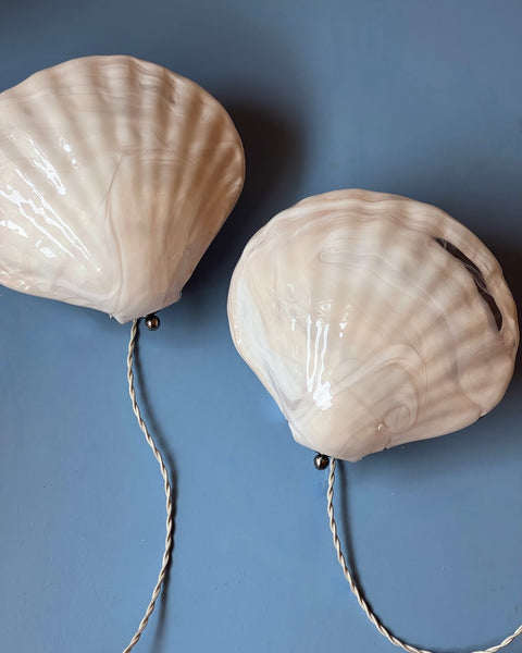 Vintage pink Murano wall lamp (2 available)