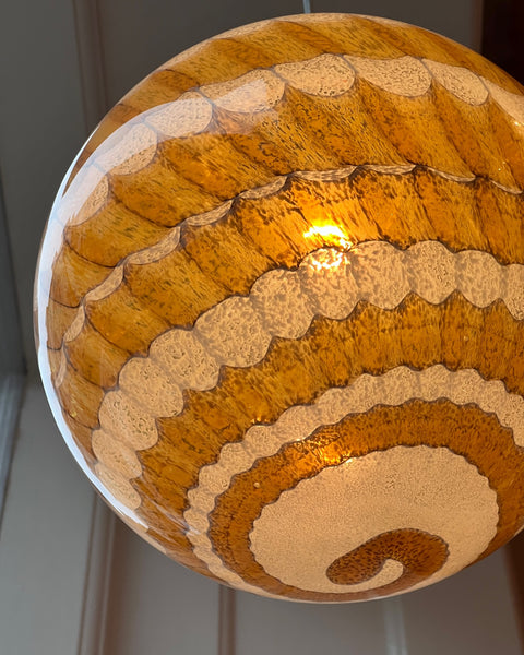 Vintage golden clear Murano ceiling lamp (D28) (1 available)