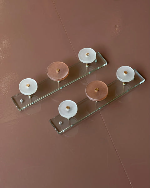 Vintage glass coat rack