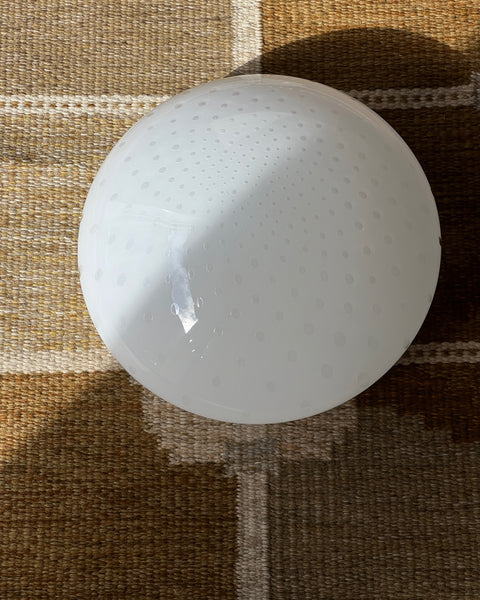 Vintage Murano white dotted ceiling/wall lamp (D34)